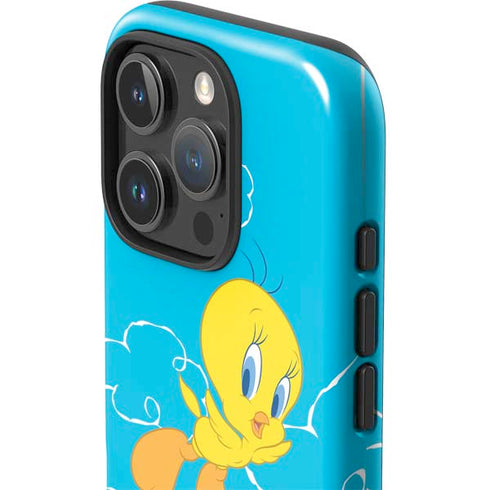 Looney Tunes Tweety Bird Flying iPhone 16 Pro Max Impact Case